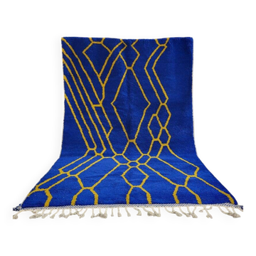 Tapis en laine pure fait main traditionnelle artisanale 2/3 m