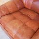 Brown vintage leather armchair