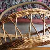 Vintage basket round Osier Large cove