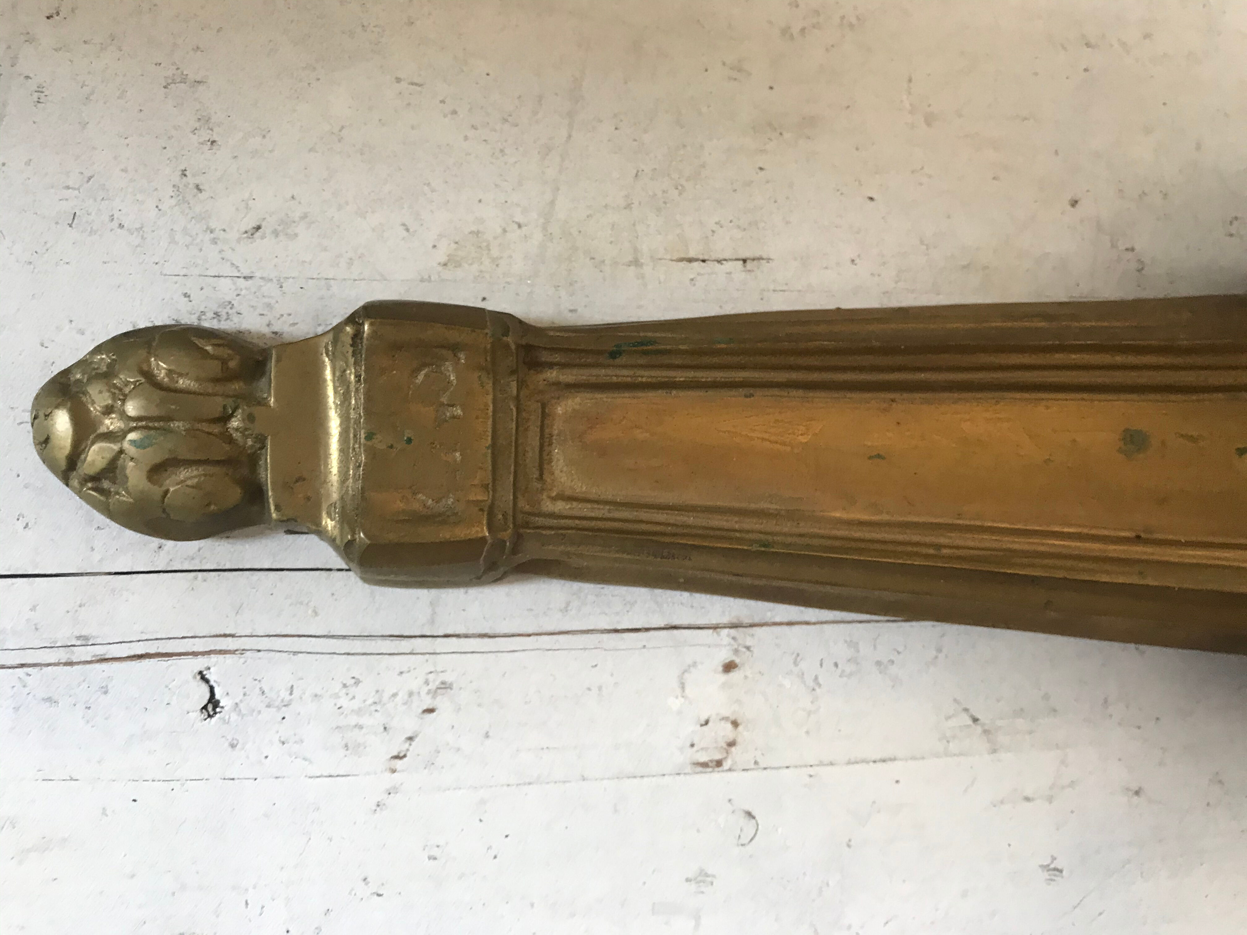 Pair of bronze castle appliques 55cm