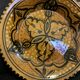 Dish or plate Morocco hollow enameled ceramic made and hand painted old vintage decoration