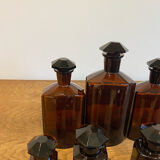 Set of 7 apothecary bottles