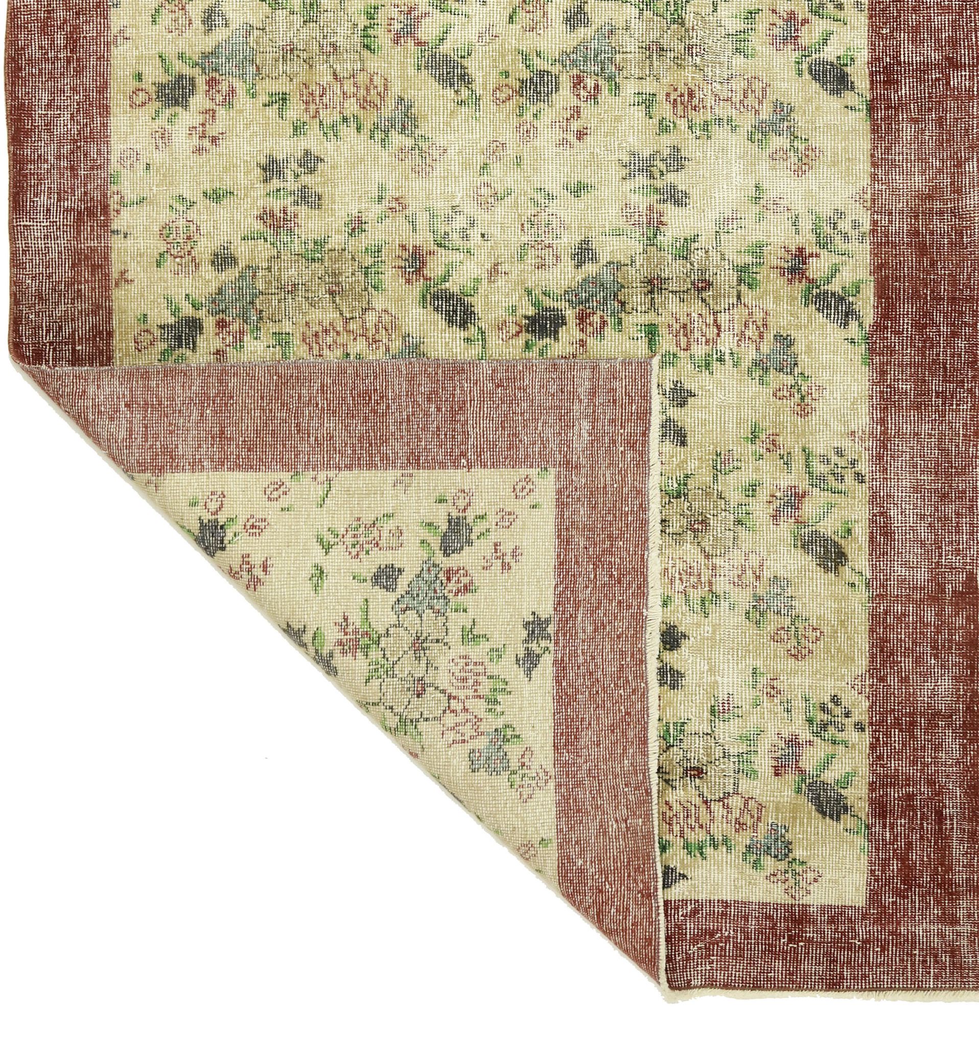 Anatolian handmade vintage rug 203 cm x 117 cm