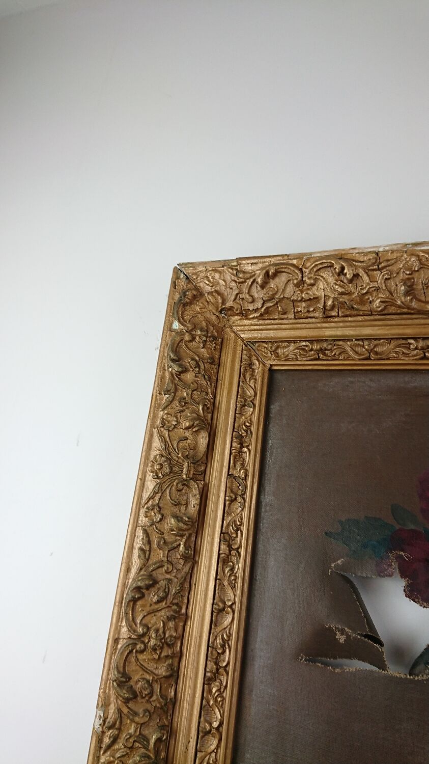 Tableau bouquet J. Vallet