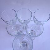 6 twisted feet wine glasses