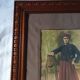 Framed Militaria 1932 large portrait of a Tunisian sharpshooter signed 66 cm X 55 cm