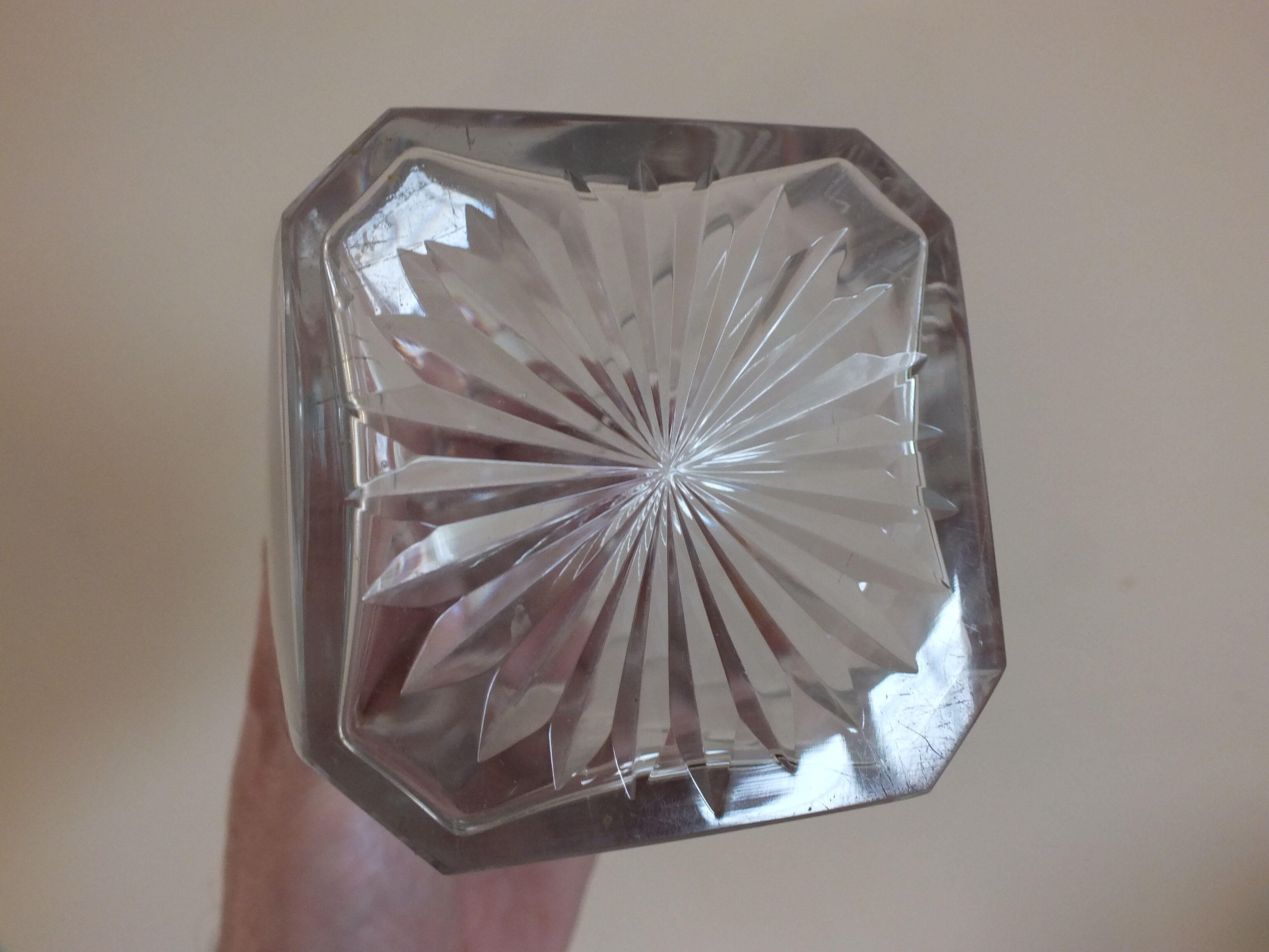 Cut crystal whisky decanter