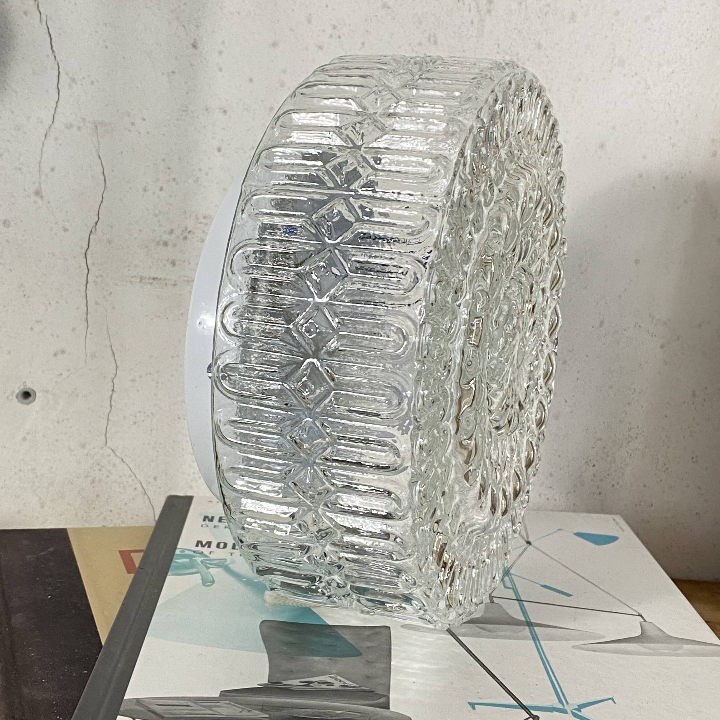 Round wall light ceiling fixture transparent glass vintage antique lamp