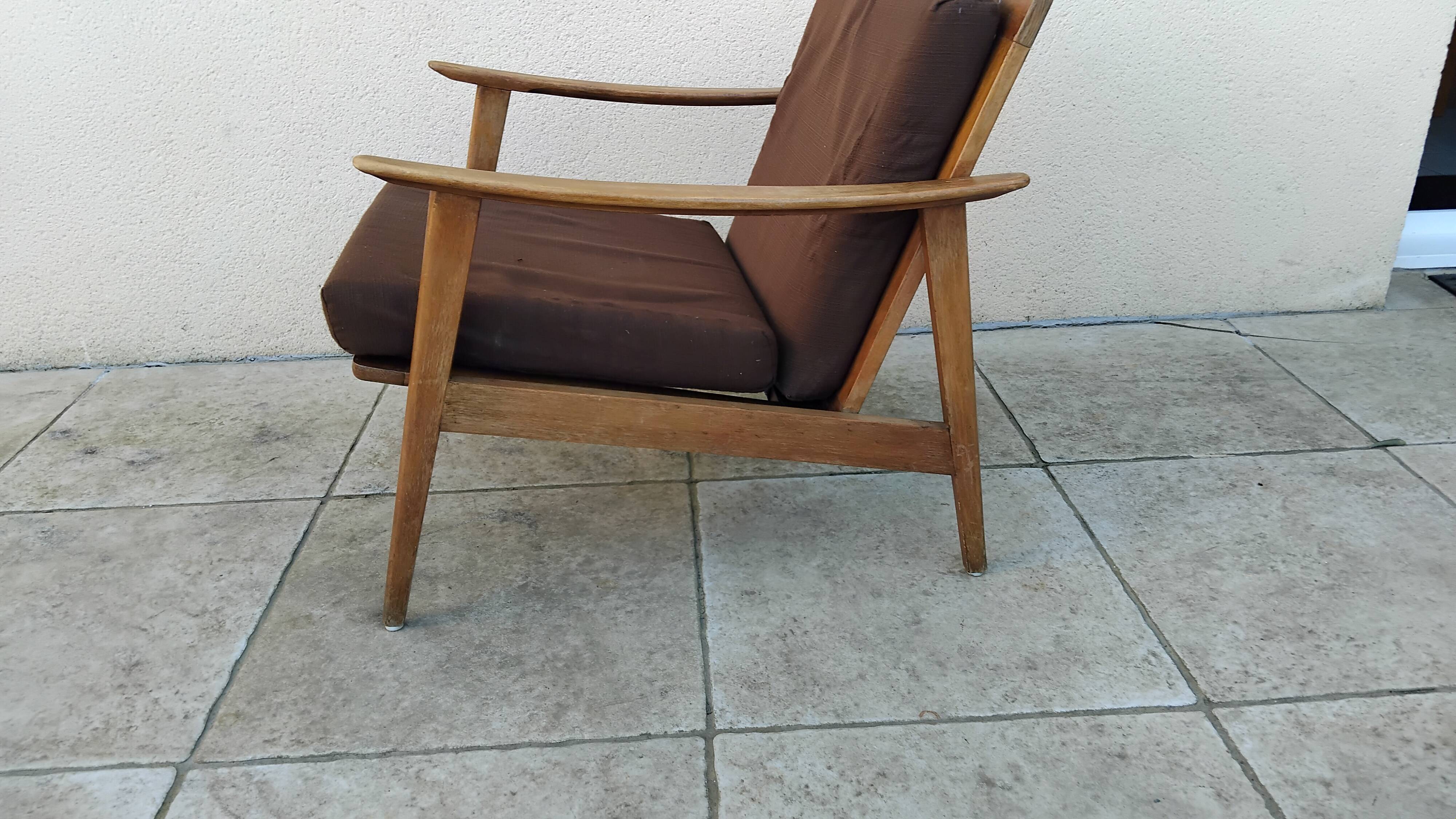 Fauteuil scandinave danois vintage année 50