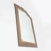 Sophisticated Belgo Chrome graphical mirror, Belgium ca. 1980