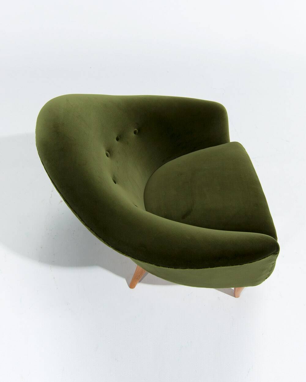 Little Adam Chair by Kerstin Horlin-Holmquist in Green Velvet, Swedish 1950's