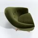 Fauteuil Little Adam par Kerstin Horlin-Holmquist en velours vert, Suède 1950