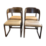 Original Baumann "Sled" series of 4 chairs