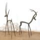 Duo of african brass gazelles