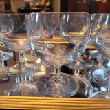 8 cut-glass balloon glasses – 1960s