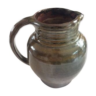 Jug in glazed stoneware grey years 60