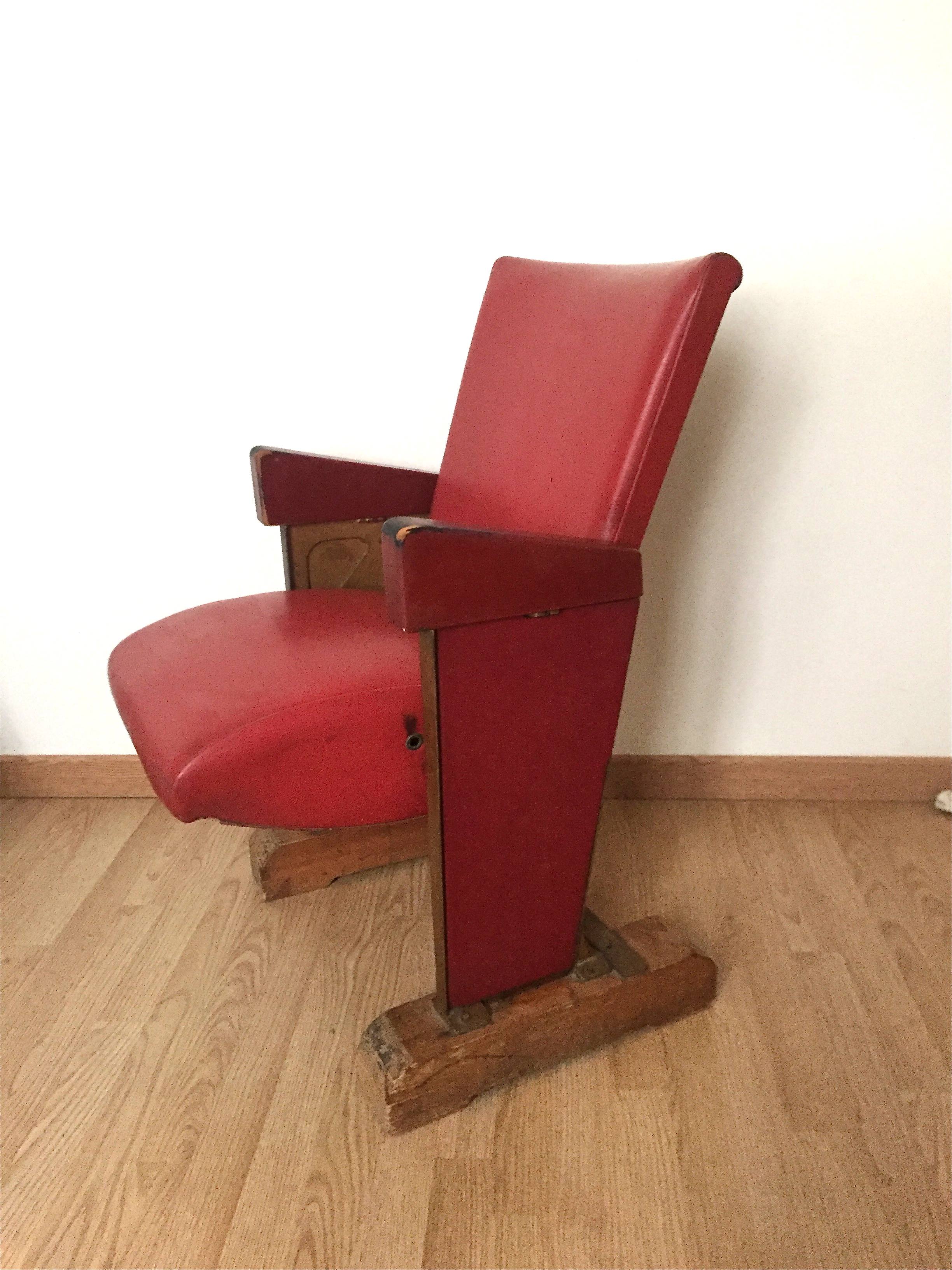 Vintage theatre armchair 40