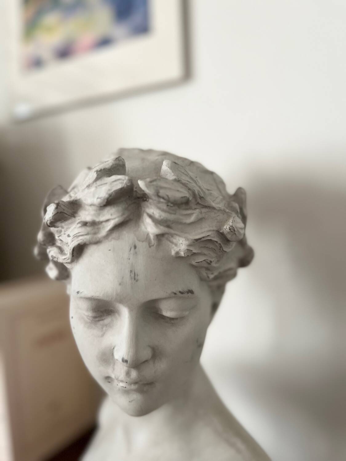 Buste antique en bois