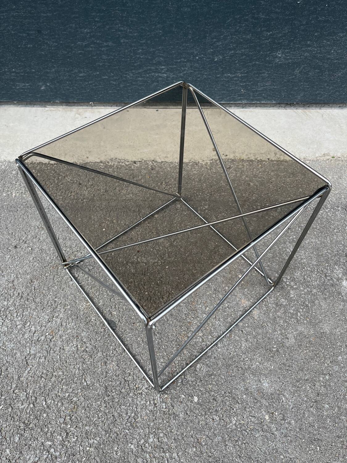Max Sauze metal and glass cube