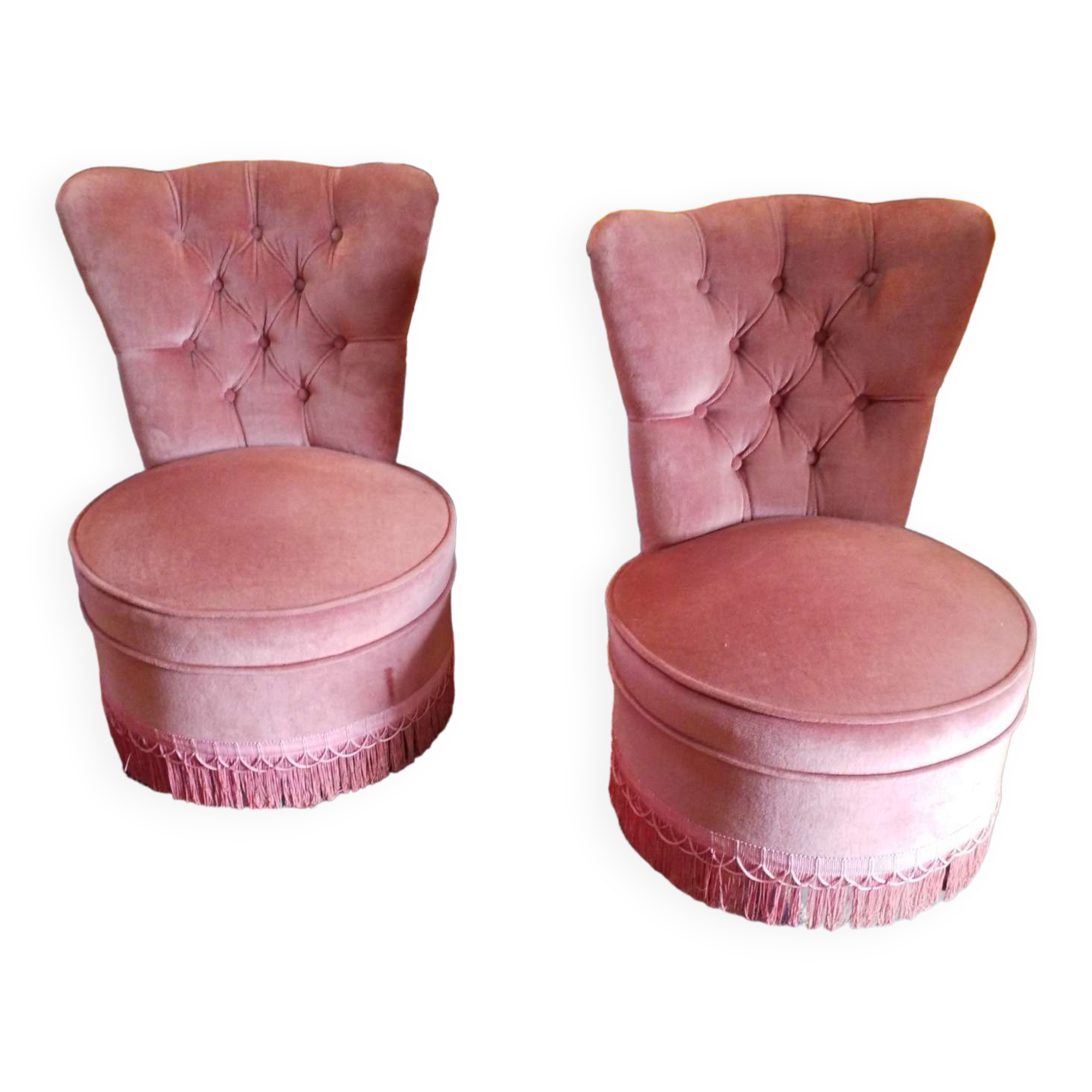 Pair of toad armchairs