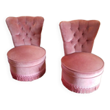 Pair of toad armchairs