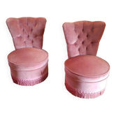 Paire de fauteuils crapauds