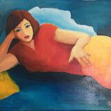 Painting woman lying down