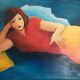 Tableau femme allongée
