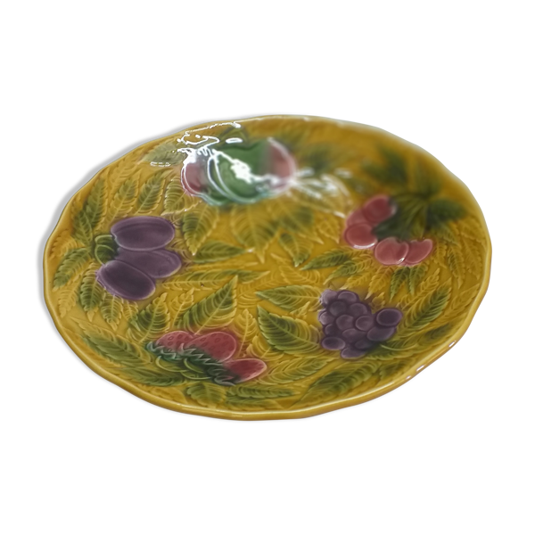 Plat de service creux en porcelaine de Sarreguemines