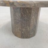 Round Italian Marble Coffee Table, 1980's