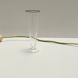 Set of Six Octagonal Hand Blown Murano Glass Flutes by Carlo Moretti, Italy