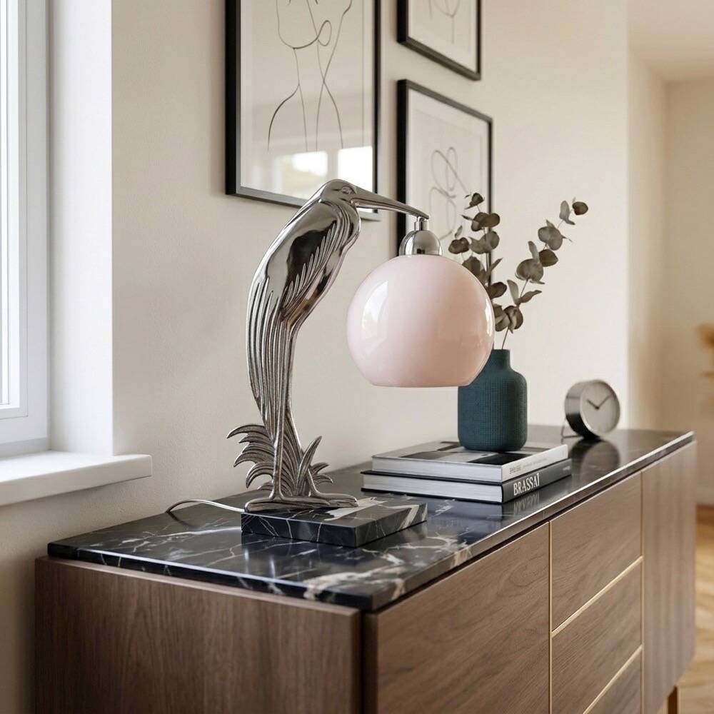 Chrome marabout lamp Art Deco