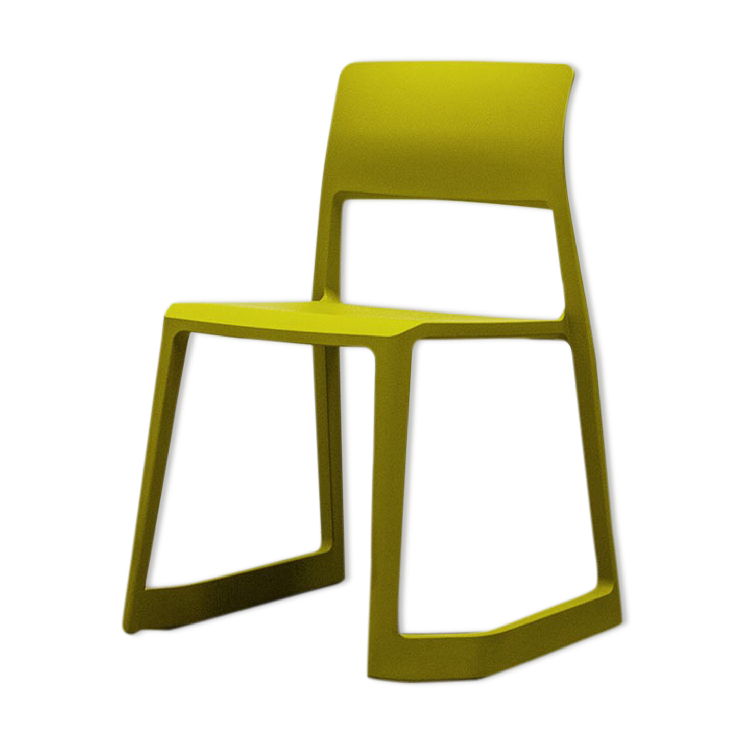 Vitra tip ton yellow-green reclining chair