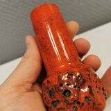 The most beautiful little vase in red lava glaze.