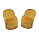 Paire de fauteuils cabriolet moutarde