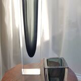 Pair of Sommerso vases in black Murano glass