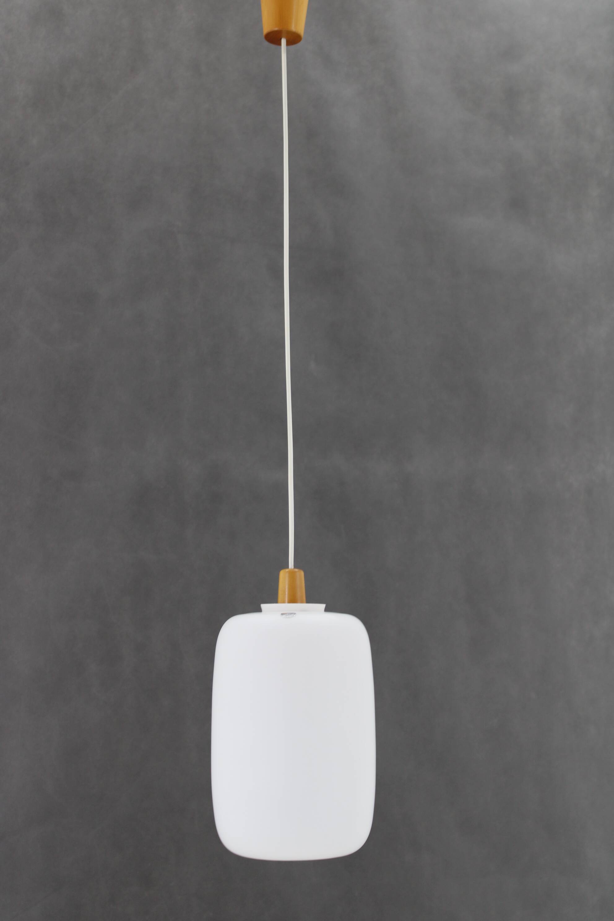1960s pendant glass lamp by uluv, czechoslovakia