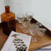 Set of 6 old shot glasses