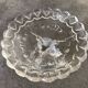 Vide-poche footed bowl in molded glass from portieux vallerysthal