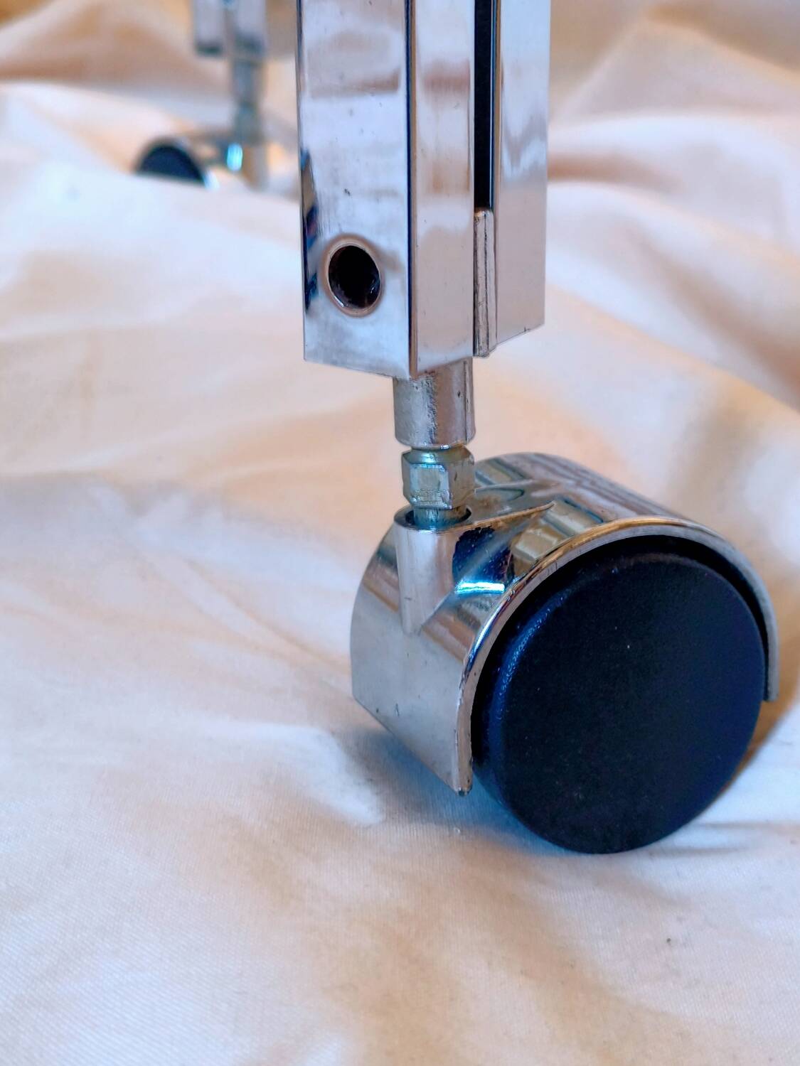 Vintage chrome and glass serving trolley from the 1970s