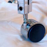 Vintage chrome and glass serving trolley from the 1970s
