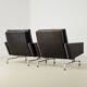Poul Kjaerholm Early Pair of PK31 Chairs for E. Kold Christensen 1958