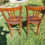 dark wooden bistro chairs