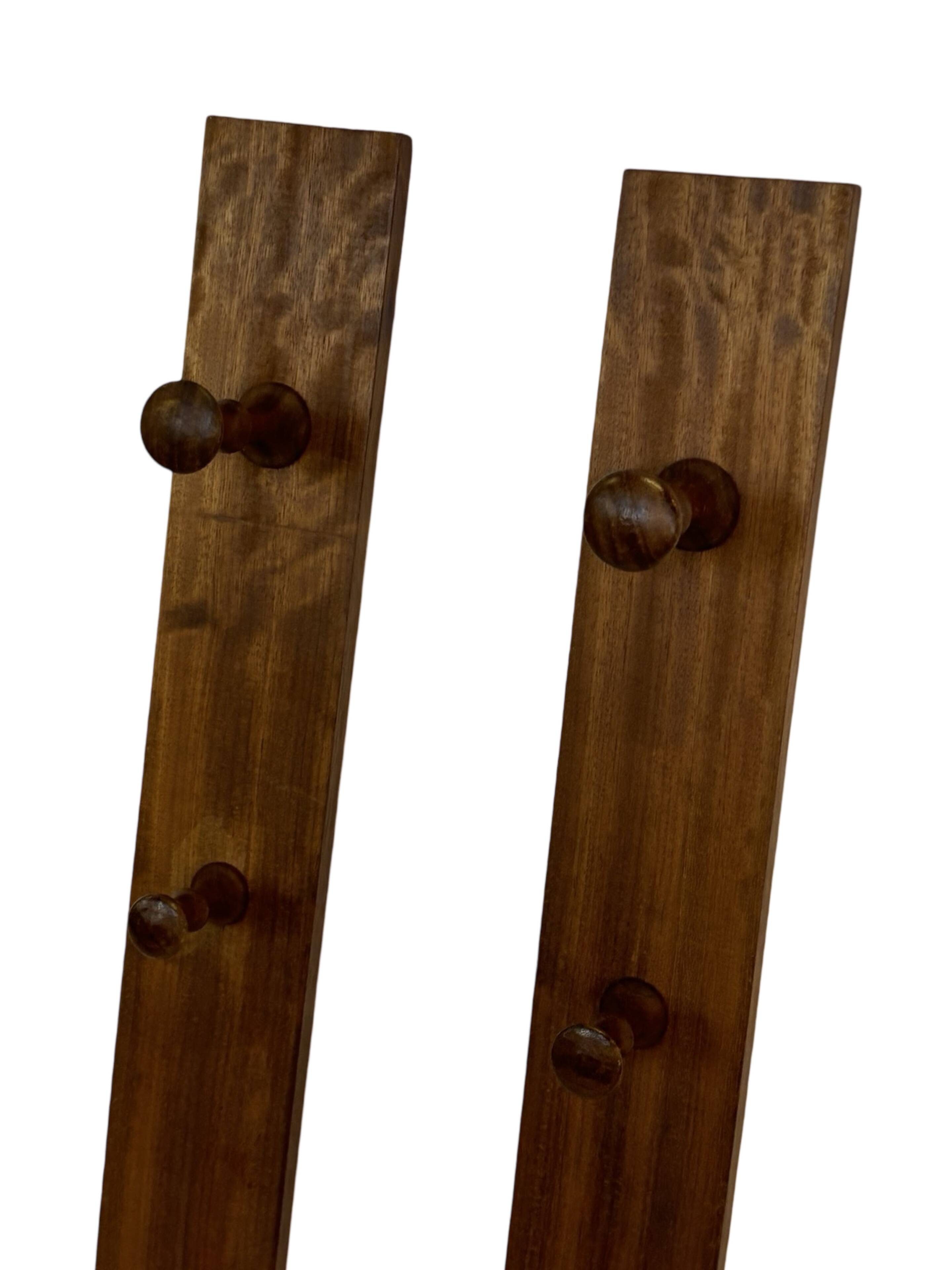 Vintage Danish Wall Coat Racks - Set of 2 in Teak Danish Design