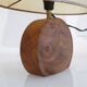 Lampe vintage en bois et resine 1960