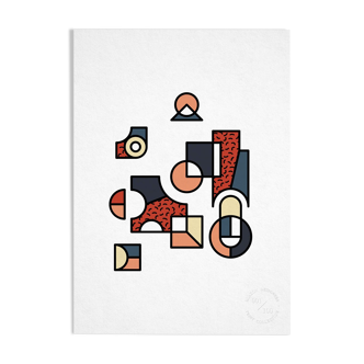 Affiche A3 Géométrie Abstraite : Série numérotée #008