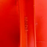 Mobil vintage orange-red ice bucket