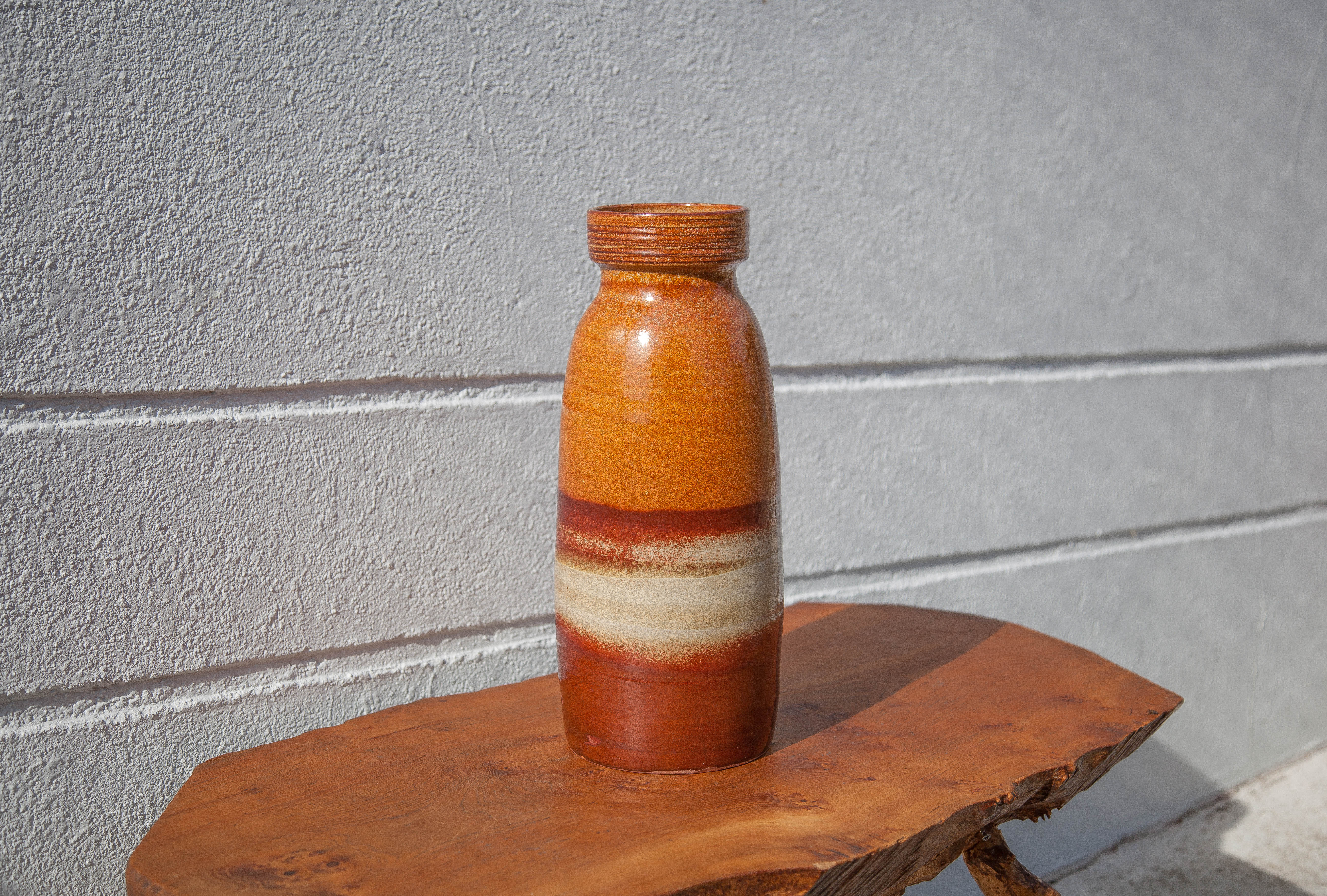 Large ceramic vase, made in Romania, decorative vase, floor vase, flower pot, collection, 70'