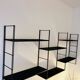 Modular shelves string black metal