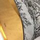 Metal wastebasket old décor fabric of jouy